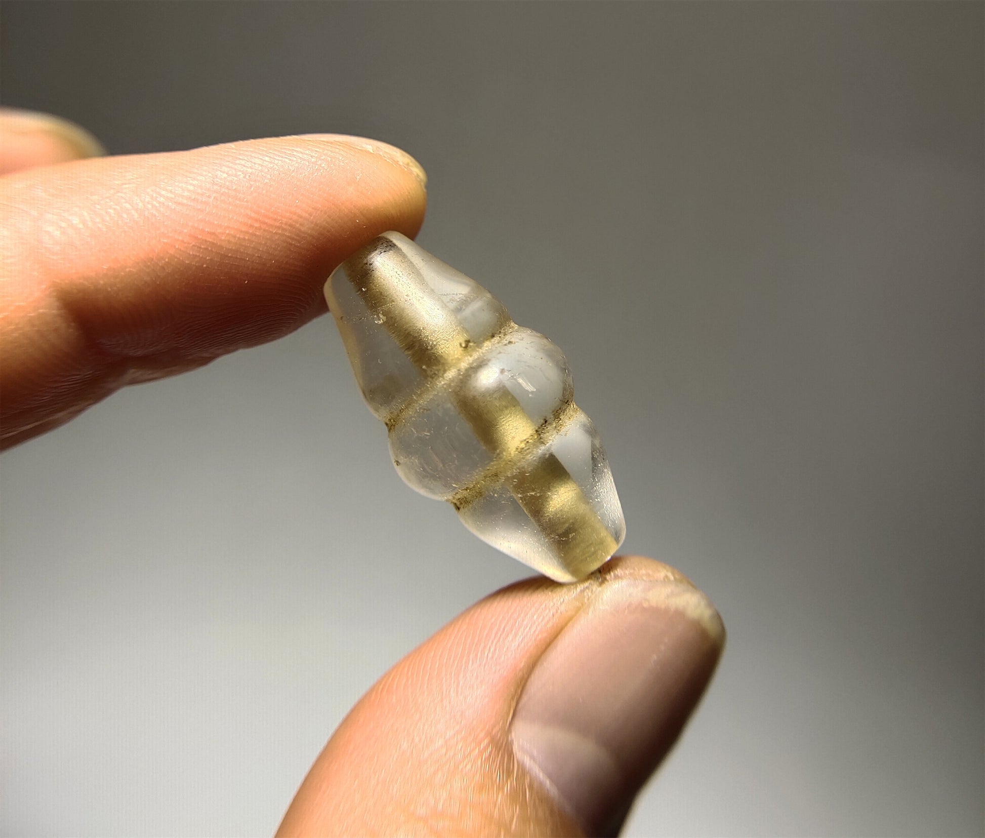 Real Himalaya Ancient White Crystal Bead Bracelet Pendant Clear Quartz Necklace Amulet Genuine Old Antique Chinese