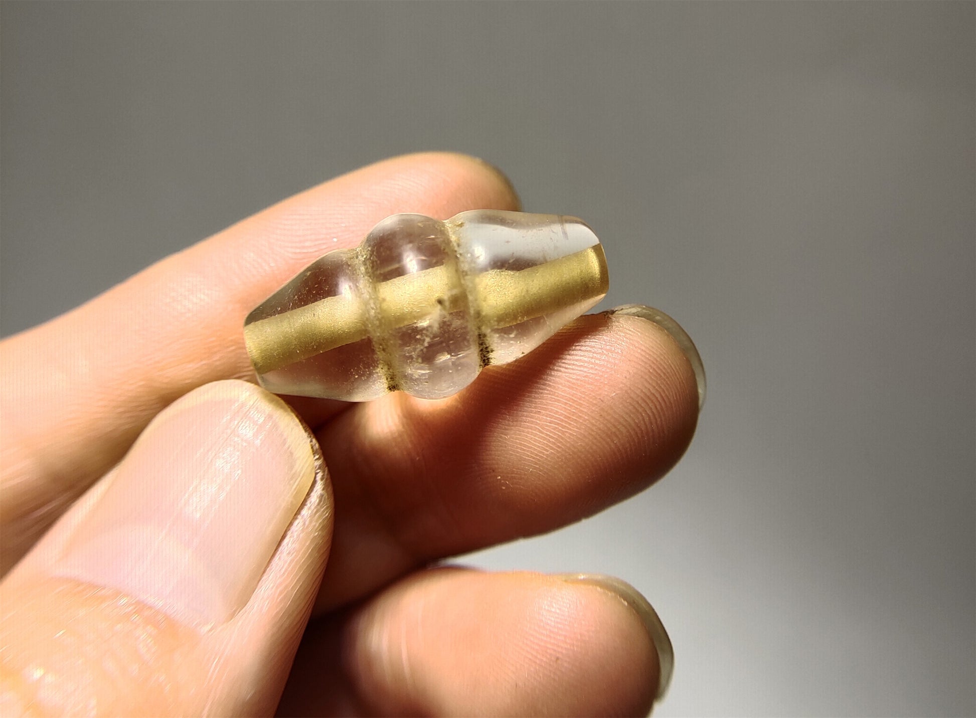 Real Himalaya Ancient White Crystal Bead Bracelet Pendant Clear Quartz Necklace Amulet Genuine Old Antique Chinese