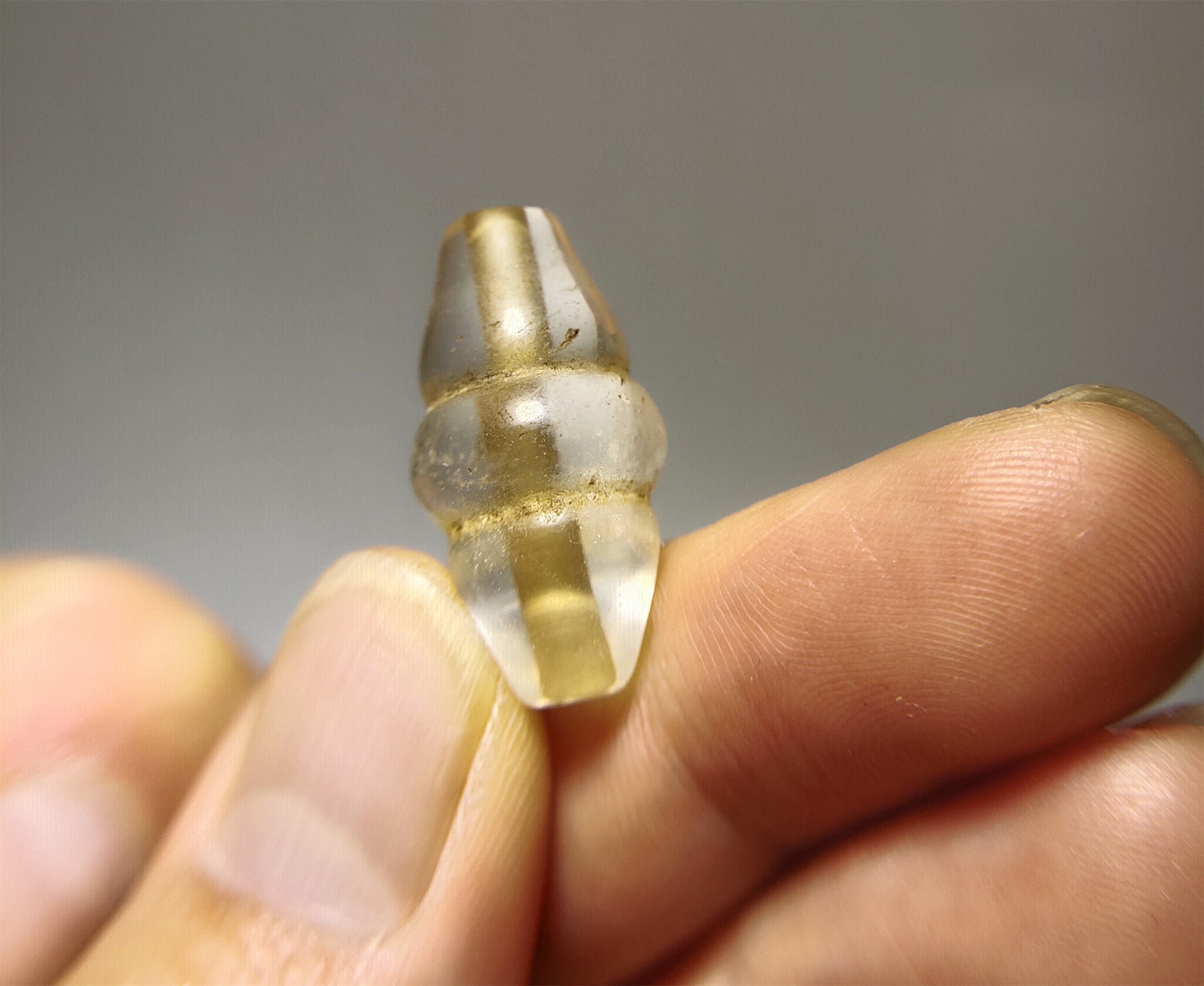 Real Himalaya Ancient White Crystal Bead Bracelet Pendant Clear Quartz Necklace Amulet Genuine Old Antique Chinese