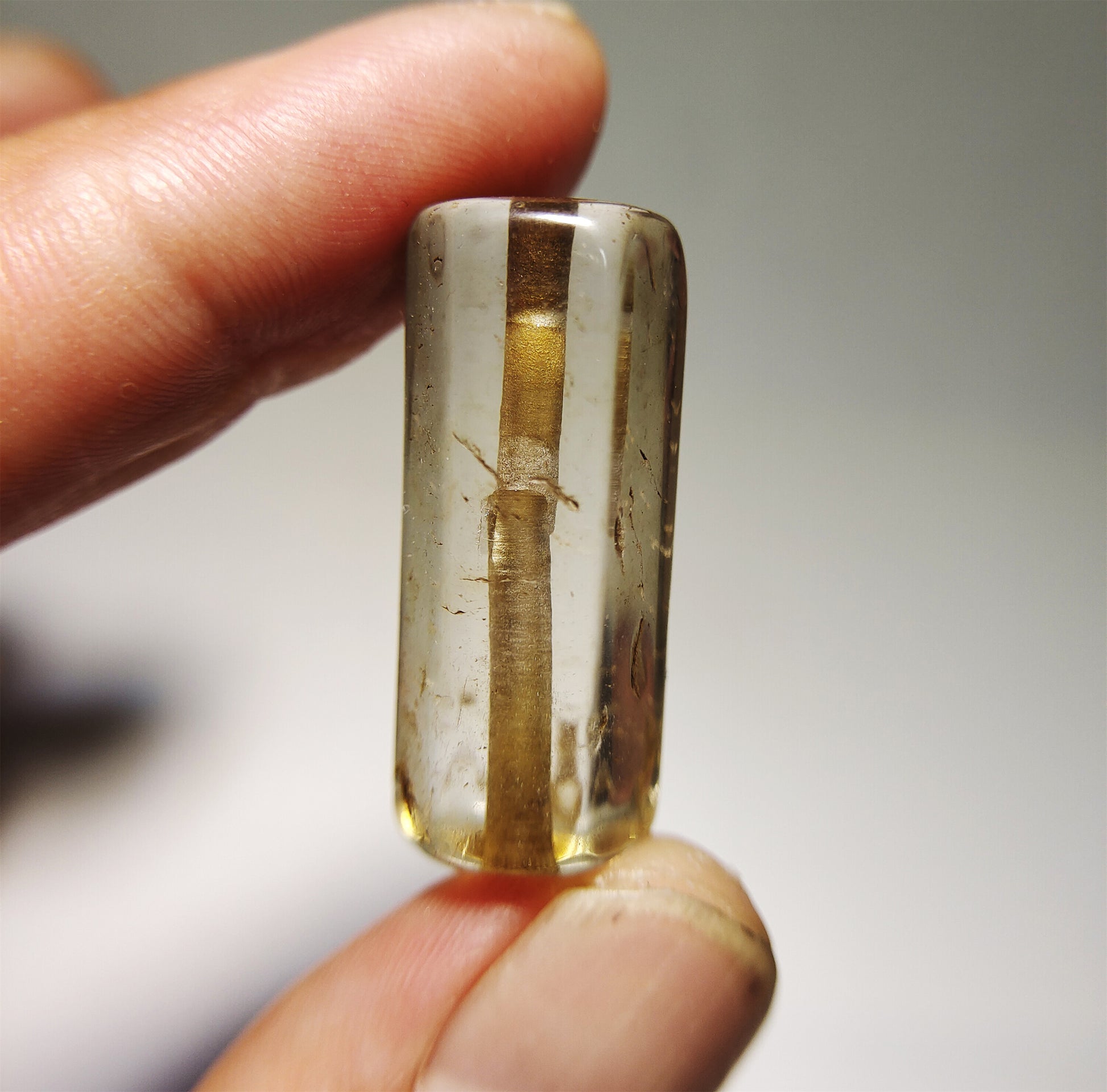 Real Himalaya Ancient White Crystal Bead Bracelet Pendant Quartz Clear Necklace Amulet Genuine Old Antique Chinese Talisman