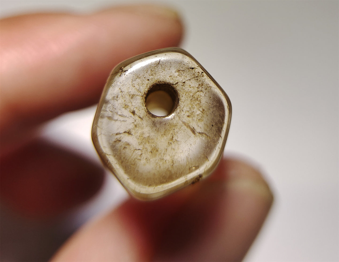 Real Himalaya Ancient White Crystal Bead Bracelet Pendant Quartz Clear Necklace Amulet Genuine Old Antique Chinese Talisman