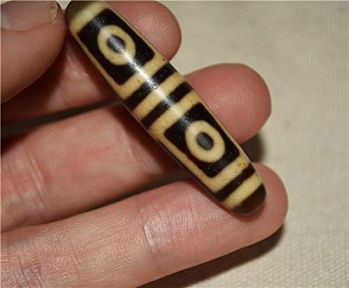 Real Himalaya Old Ancient Four Eyes Dzi Bead Pendant Amulet Tibetan Agate 4 Eyed Pure Gzi Antique Talisman