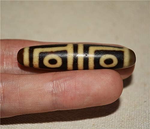 Real Himalaya Old Ancient Four Eyes Dzi Bead Pendant Amulet Tibetan Agate 4 Eyed Pure Gzi Antique Talisman