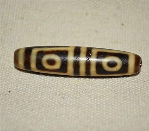 Real Himalaya Old Ancient Four Eyes Dzi Bead Pendant Amulet Tibetan Agate 4 Eyed Pure Gzi Antique Talisman