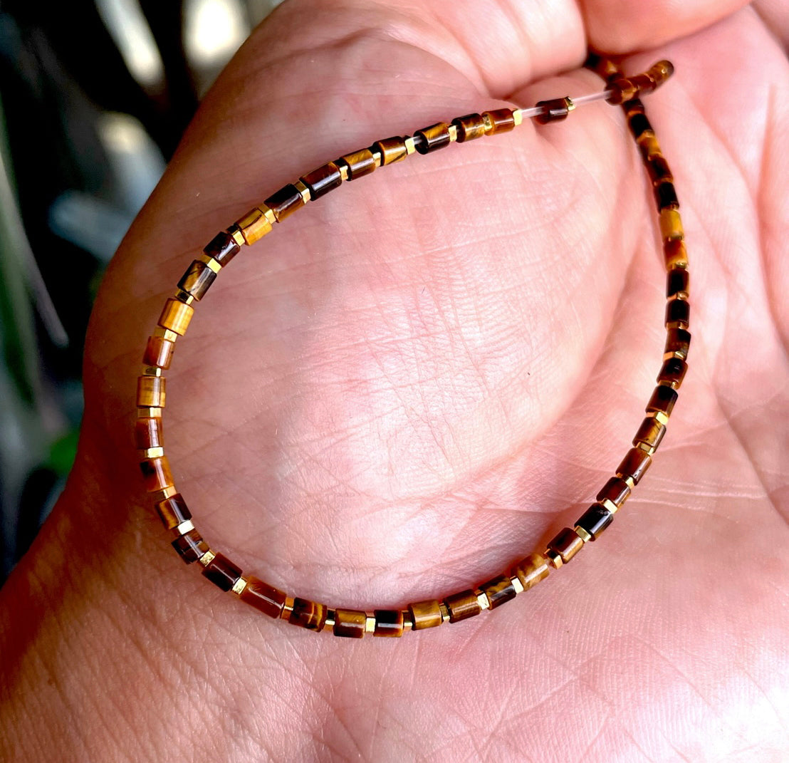 Real Himalaya Old Antiqe Tigerite Stone Necklace Tiger Eye Bracelet Mini Small Size Genuine Tibetan Mala Prayer Beads Natural
