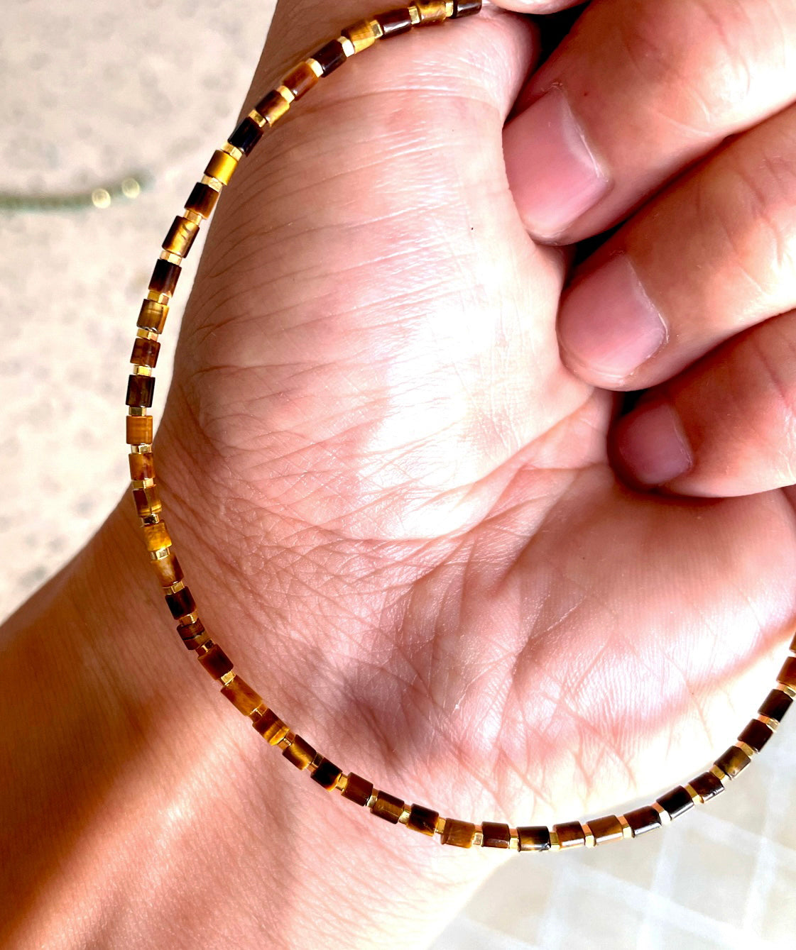 Real Himalaya Old Antiqe Tigerite Stone Necklace Tiger Eye Bracelet Mini Small Size Genuine Tibetan Mala Prayer Beads Natural