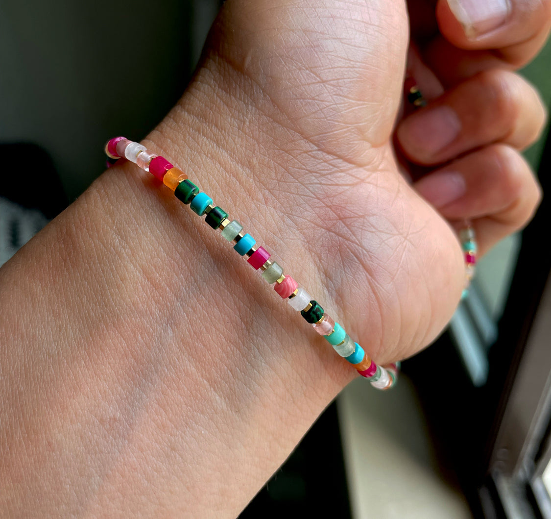 Tibetan Old Antiqe Amazonite Crystal Turquoise Bracelet Necklace Real Himalaya Red Agate Malachite Mini Small Size