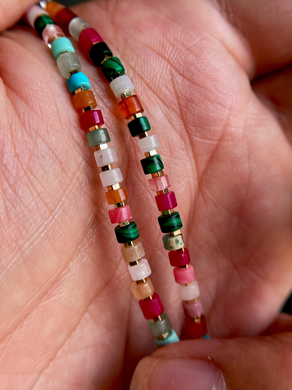 Old Antiqe Turquoise Bracelet Real Himalaya Red Agate Necklace Malachite Mini Small Size Amazonite Crystal Tibetan Mala Prayer Beads