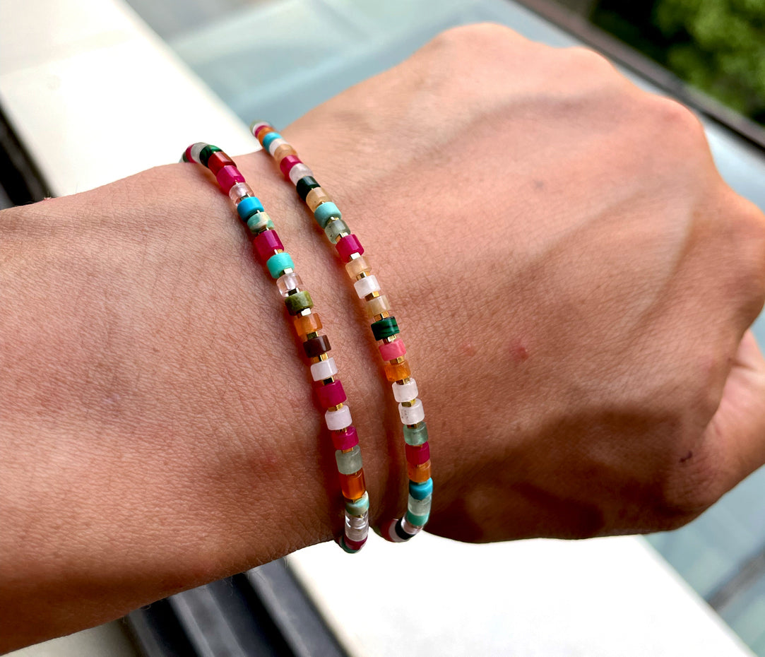 Old Antiqe Turquoise Bracelet Real Himalaya Red Agate Necklace Malachite Mini Small Size Amazonite Crystal Tibetan Mala Prayer Beads