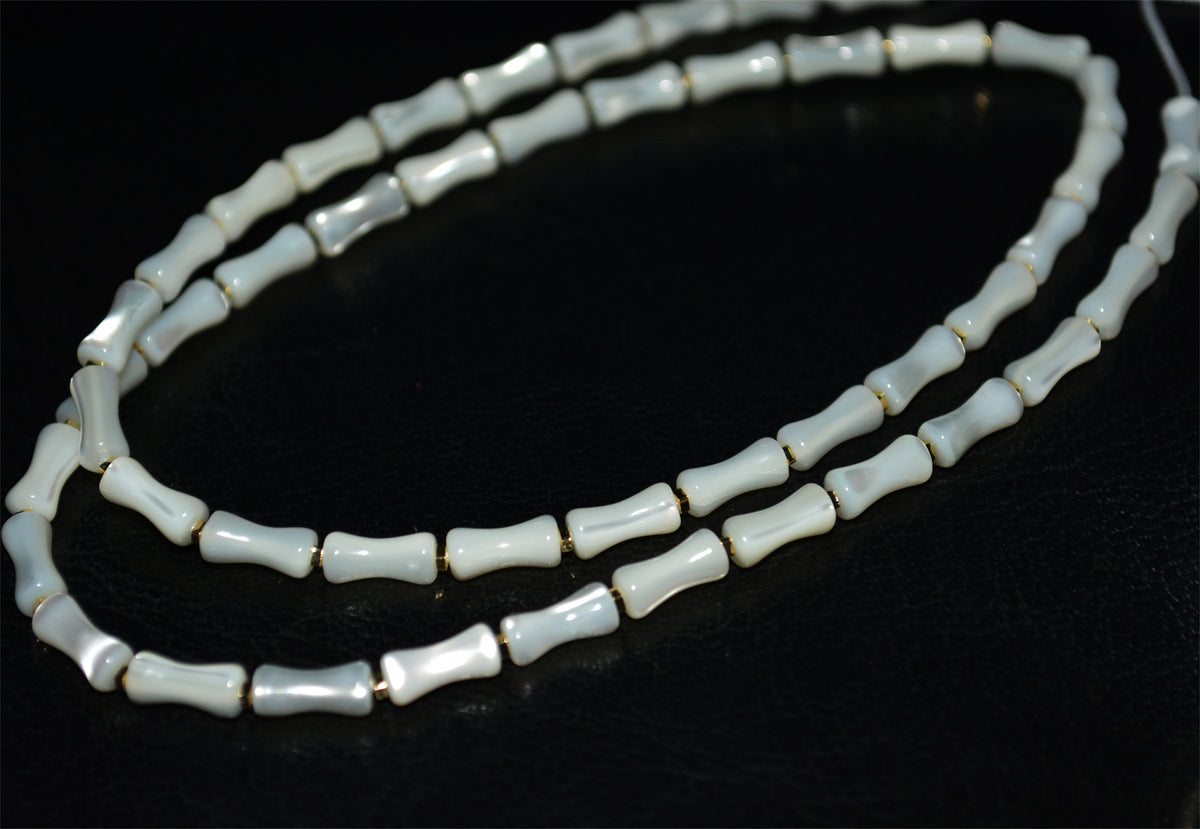 Real Old Antique Mother of Pearl Bracelet Shell Necklace Mini Small Size Tibetan Mala Prayer Beads Natural 文玩老珍珠小桶珠手链鱼骨老剁珠项链手串贝壳管珠锁骨链