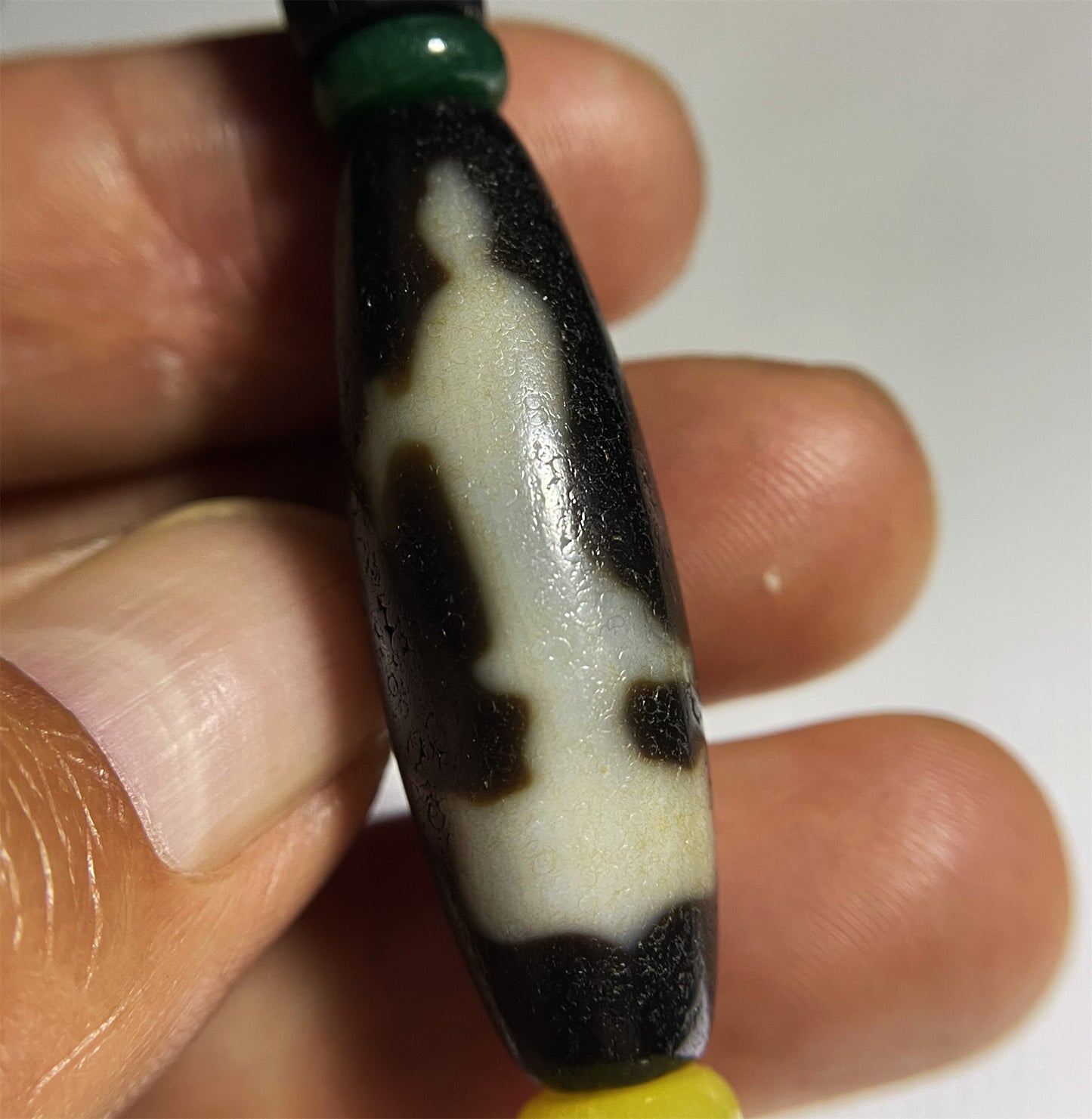 Real Himalayan Ancient Guanyin Buddha Dzi Bead Amulet  Tibetan Agate Genuine Old Pure Kwan Yin Gzi Bracelet Pendant