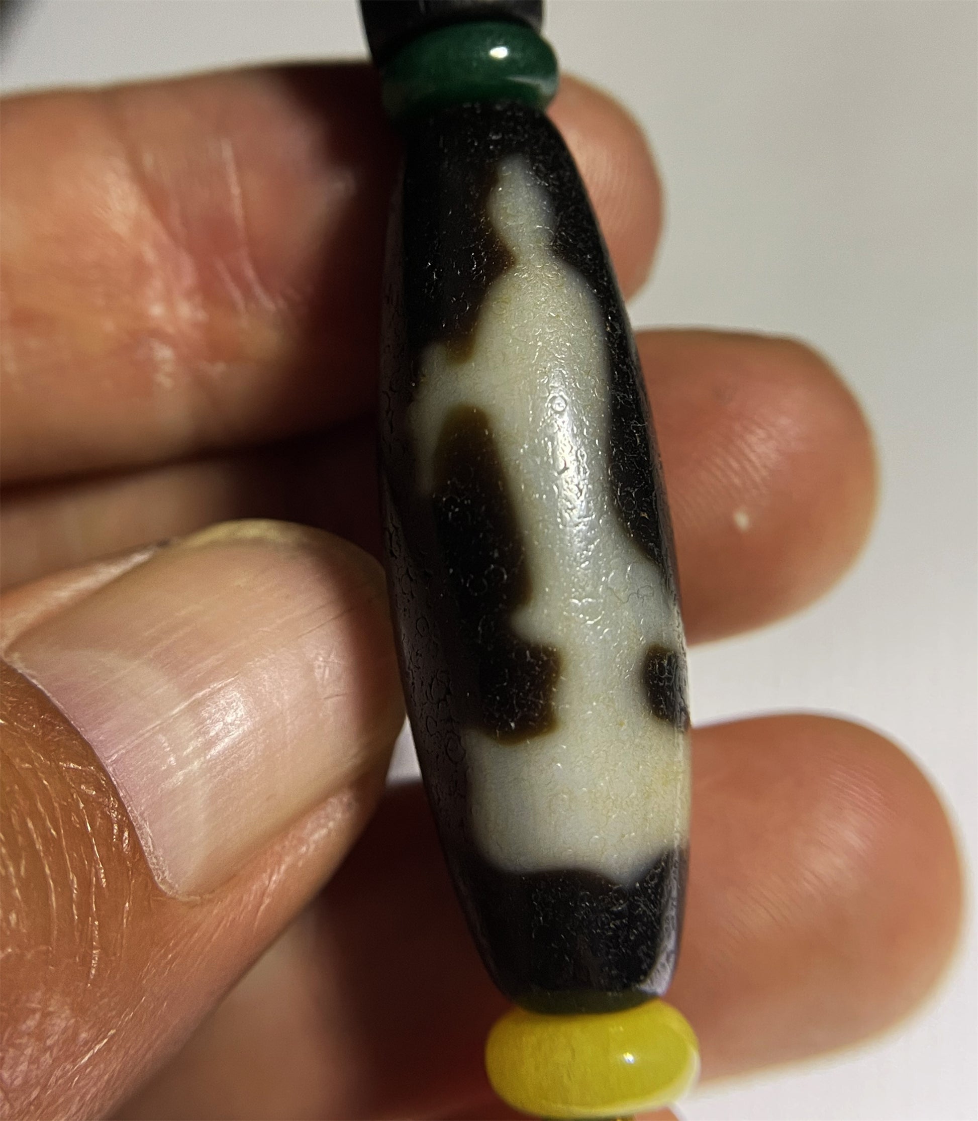 Real Himalayan Ancient Guanyin Buddha Dzi Bead Amulet  Tibetan Agate Genuine Old Pure Kwan Yin Gzi Bracelet Pendant