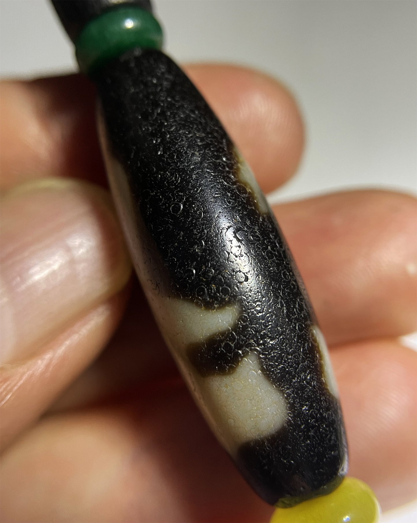 Real Himalayan Ancient Guanyin Buddha Dzi Bead Amulet  Tibetan Agate Genuine Old Pure Kwan Yin Gzi Bracelet Pendant