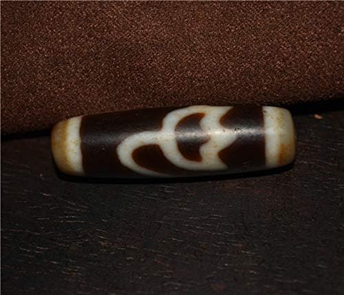 Real Himalayan Ancient Lotus Dzi Bead Pendant Amulet Tibet Agate Genuine Six Eyes Gzi Old Antique Talisman