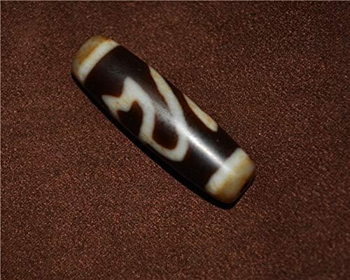 Real Himalayan Ancient Lotus Dzi Bead Pendant Amulet Tibet Agate Genuine Six Eyes Gzi Old Antique Talisman