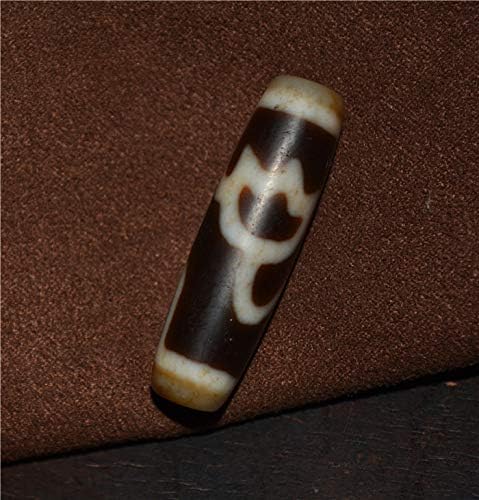 Real Himalayan Ancient Lotus Dzi Bead Pendant Amulet Tibet Agate Genuine Six Eyes Gzi Old Antique Talisman