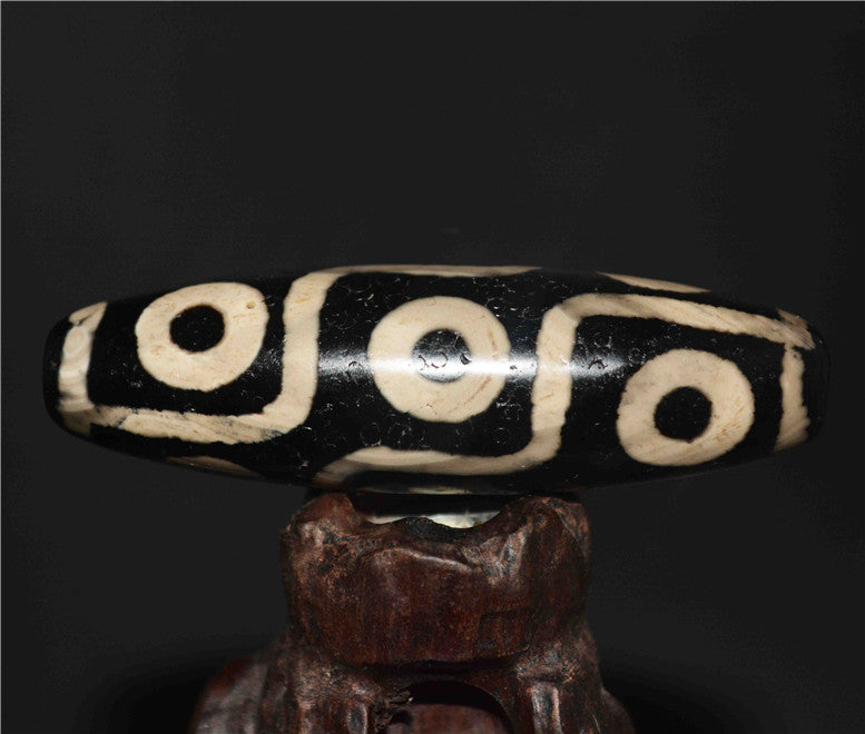 Real Himalayan Ancient Nine Eyes Dzi Bead Pendant Amulet Tibet Old Antique Genuine Agate Nepal 9 Eyed Pure Gzi Talisman