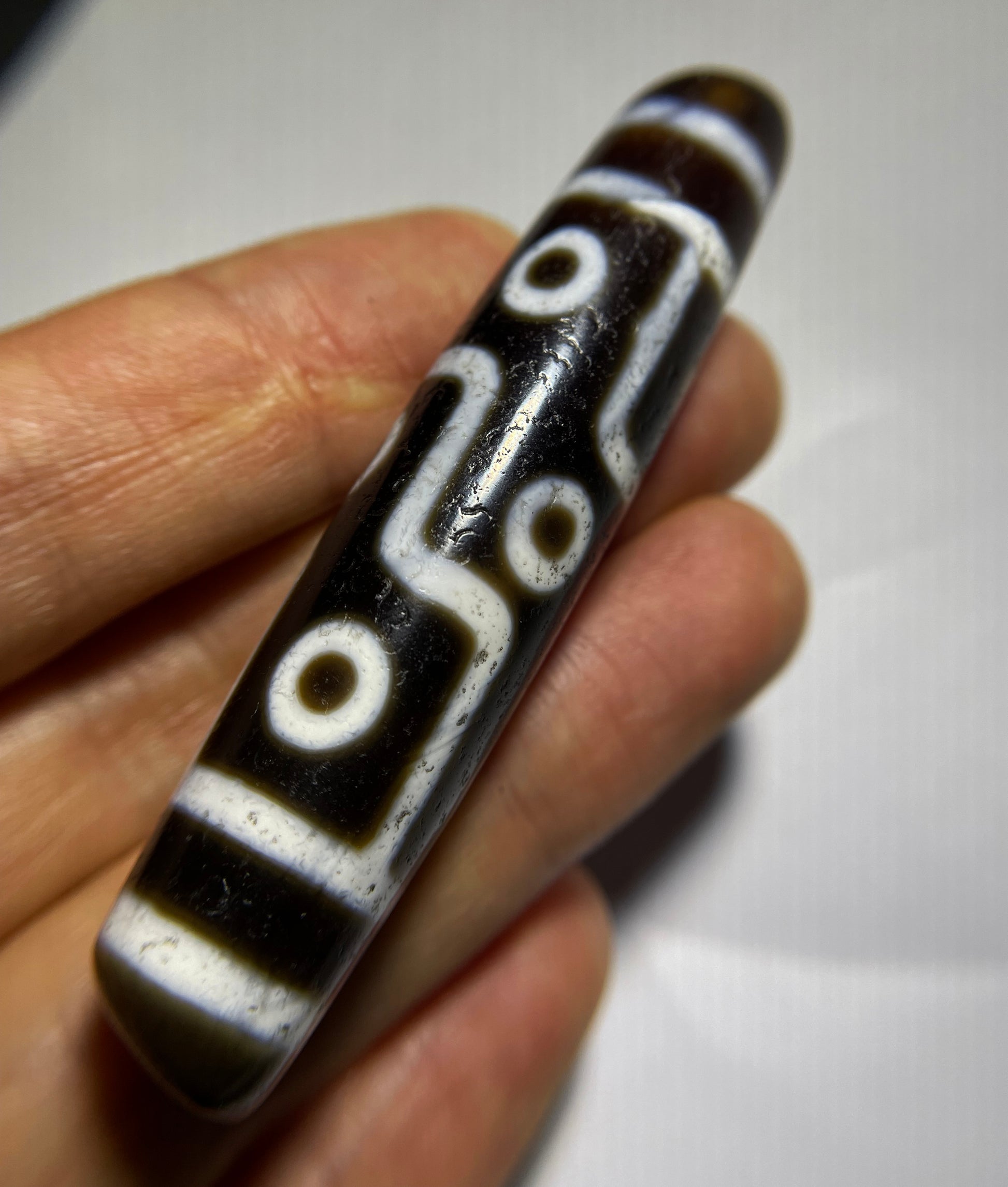 Real Himalayan Ancient Pure Nine Eyes Dzi Bead Amulet Pendant Tibet Agate 9 Eyed Pure Gzi Old Antique Talisman Genuine