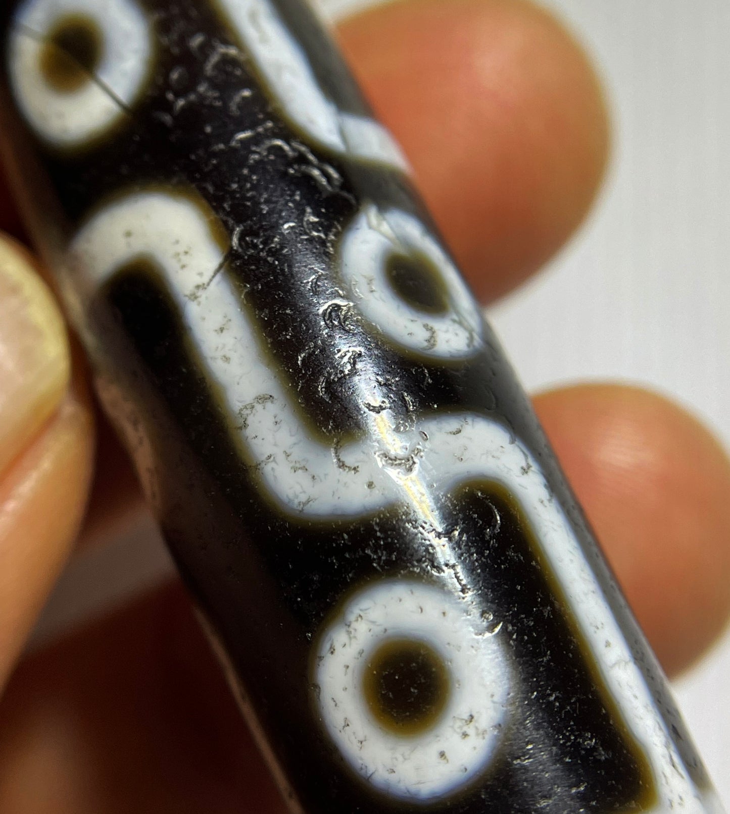 Real Himalayan Ancient Pure Nine Eyes Dzi Bead Amulet Pendant Tibet Agate 9 Eyed Pure Gzi Old Antique Talisman Genuine