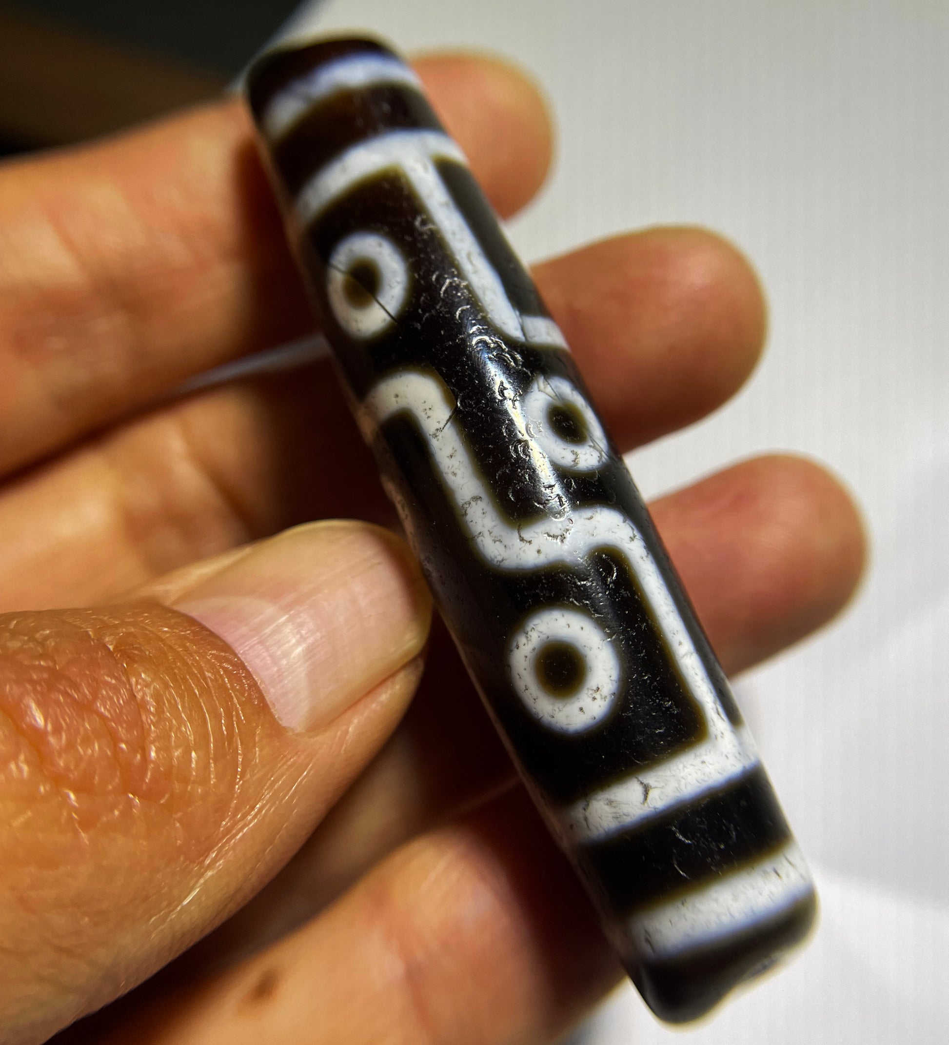 Real Himalayan Ancient Pure Nine Eyes Dzi Bead Amulet Pendant Tibet Agate 9 Eyed Pure Gzi Old Antique Talisman Genuine