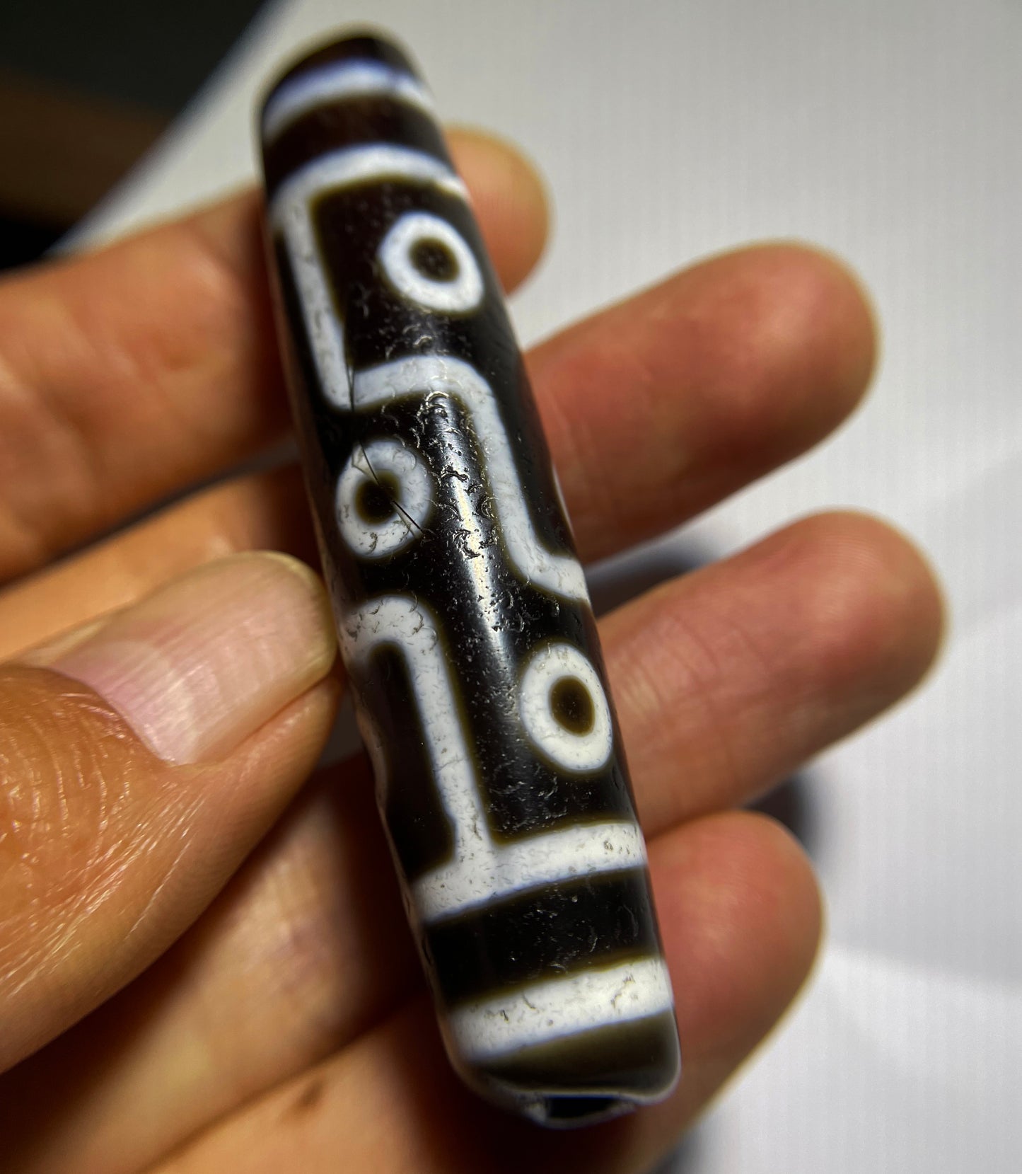 Real Himalayan Ancient Pure Nine Eyes Dzi Bead Amulet Pendant Tibet Agate 9 Eyed Pure Gzi Old Antique Talisman Genuine