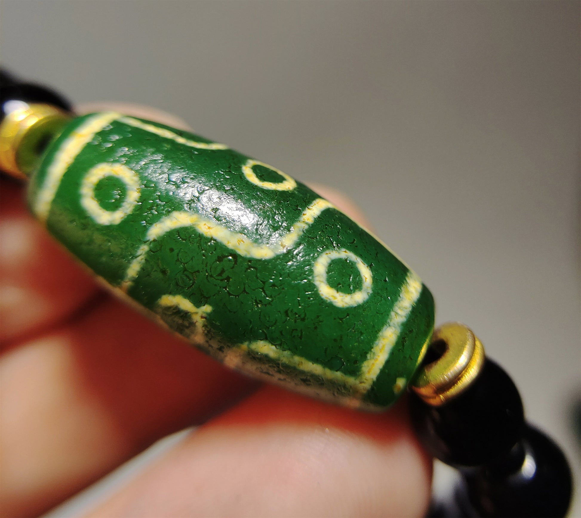 Real Himalayan Ancient Pure Nine Eyes Dzi Bead Amulet Tibetan Old Antique Agate Genuine 9 Eyed Gzi Tibet Talisman