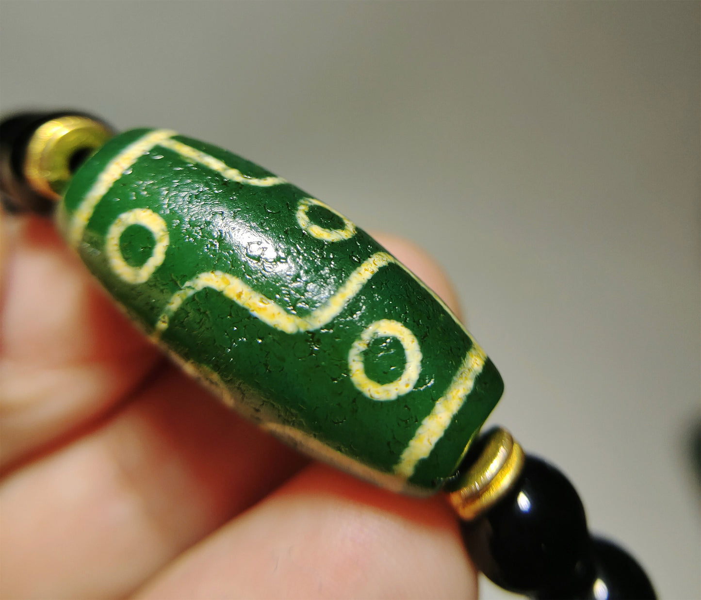 Real Himalayan Ancient Pure Nine Eyes Dzi Bead Amulet Tibetan Old Antique Agate Genuine 9 Eyed Gzi Tibet Talisman