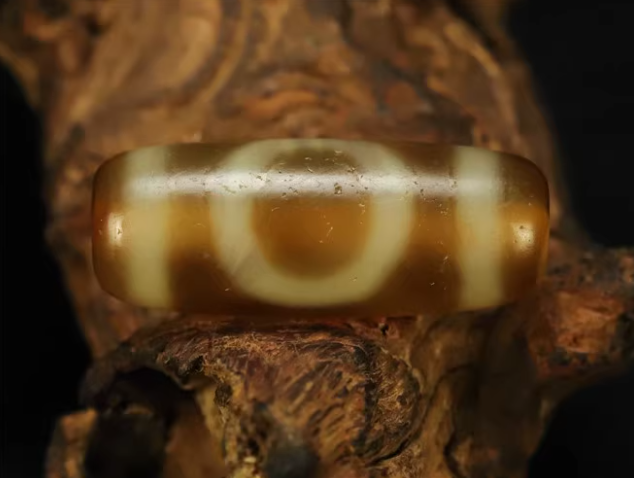 Real Himalayan Ancient Sakor Namkor Dzi Bead Pendant Amulet Tibet Heaven and Earth Agate Genuine Gzi Old Antique Talisman