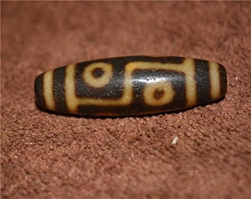 Real Himalayan Ancient Six Eyes Dzi Bead Pendant Amulet Tibet Agate 6 Eyed Pure Gzi Old Antique Talisman