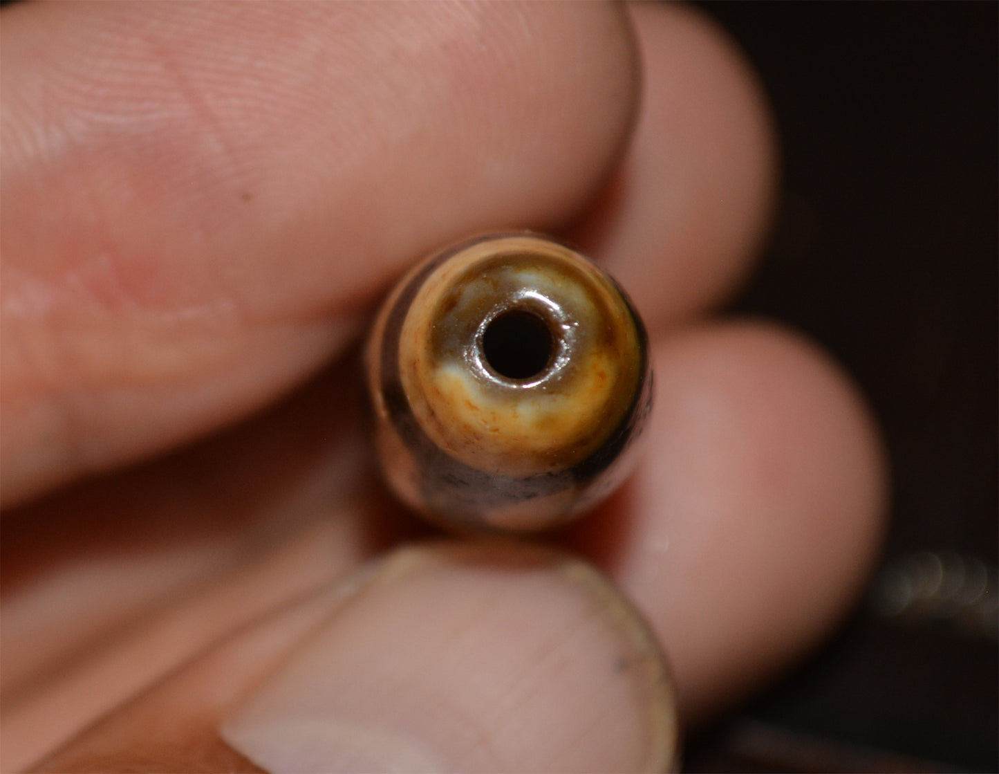 Real Himalayan Ancient Two Eyes Dzi Bead Amulet Tibet Pendant Agate Pure 2 Eyed Gzi Old Genuine Talisman Bracelet