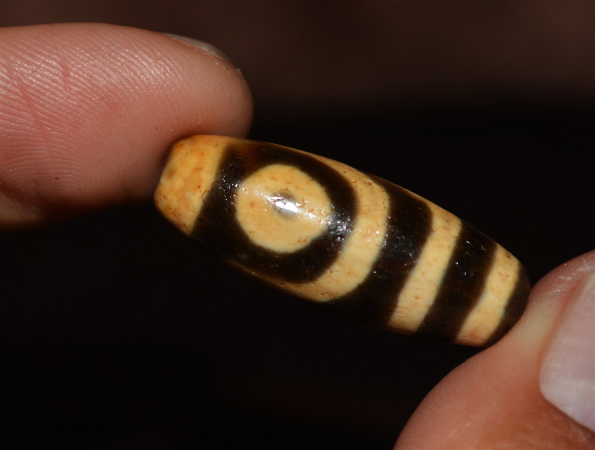 Real Himalayan Ancient Two Eyes Dzi Bead Amulet Tibet Pendant Agate Pure 2 Eyed Gzi Old Genuine Talisman Bracelet