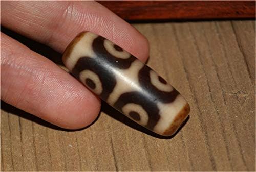 Real Himalayan Old Ancient Six Eyes Dzi Bead Pendant Amulet Tibet Agate 6 Eyed Pure Gzi Antique Talisman