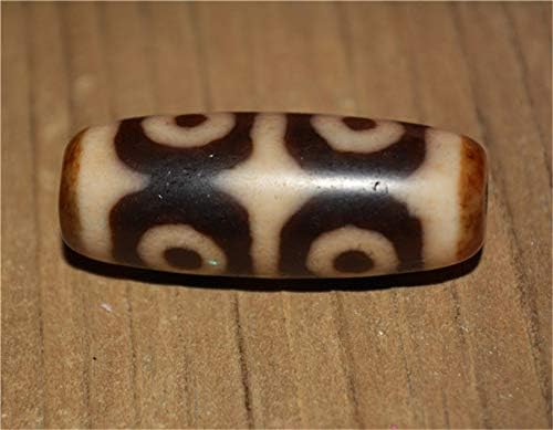 Real Himalayan Old Ancient Six Eyes Dzi Bead Pendant Amulet Tibet Agate 6 Eyed Pure Gzi Antique Talisman
