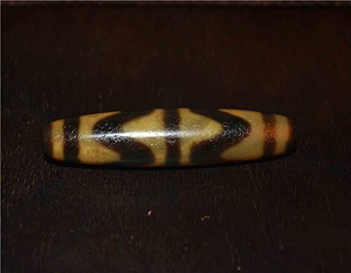 Real Himalayan Old Ancient Tiger Tooth Dzi Bead Water Wave Amulet Tibetan Agate Pure Gzi Pendant Talisman