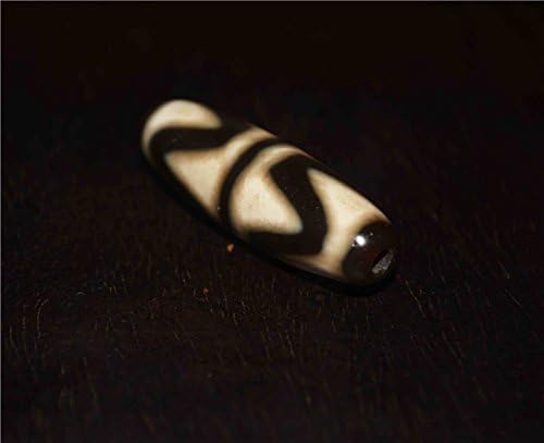 Real Himalayan Old Ancient Tiger Tooth Water Wave Dzi Bead Amulet Tibetan Agate Pure Gzi Pendant Talisman