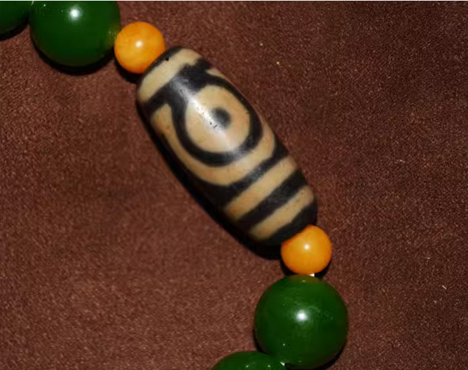 Real Himalayan Old Ancient Two Eyes Dzi Bead Amulet Pendant Tibet Agate Genuine 2 Eyed Pure Gzi Antique Talisman Bracelet