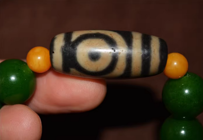 Real Himalayan Old Ancient Two Eyes Dzi Bead Amulet Pendant Tibet Agate Genuine 2 Eyed Pure Gzi Antique Talisman Bracelet