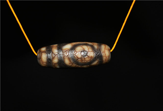 Real Himalayan Old Ancient Two Eyes Dzi Bead Pendant Amulet Tibet Agate Stone Pure 2 Eyed Gzi Talisman Bracelet