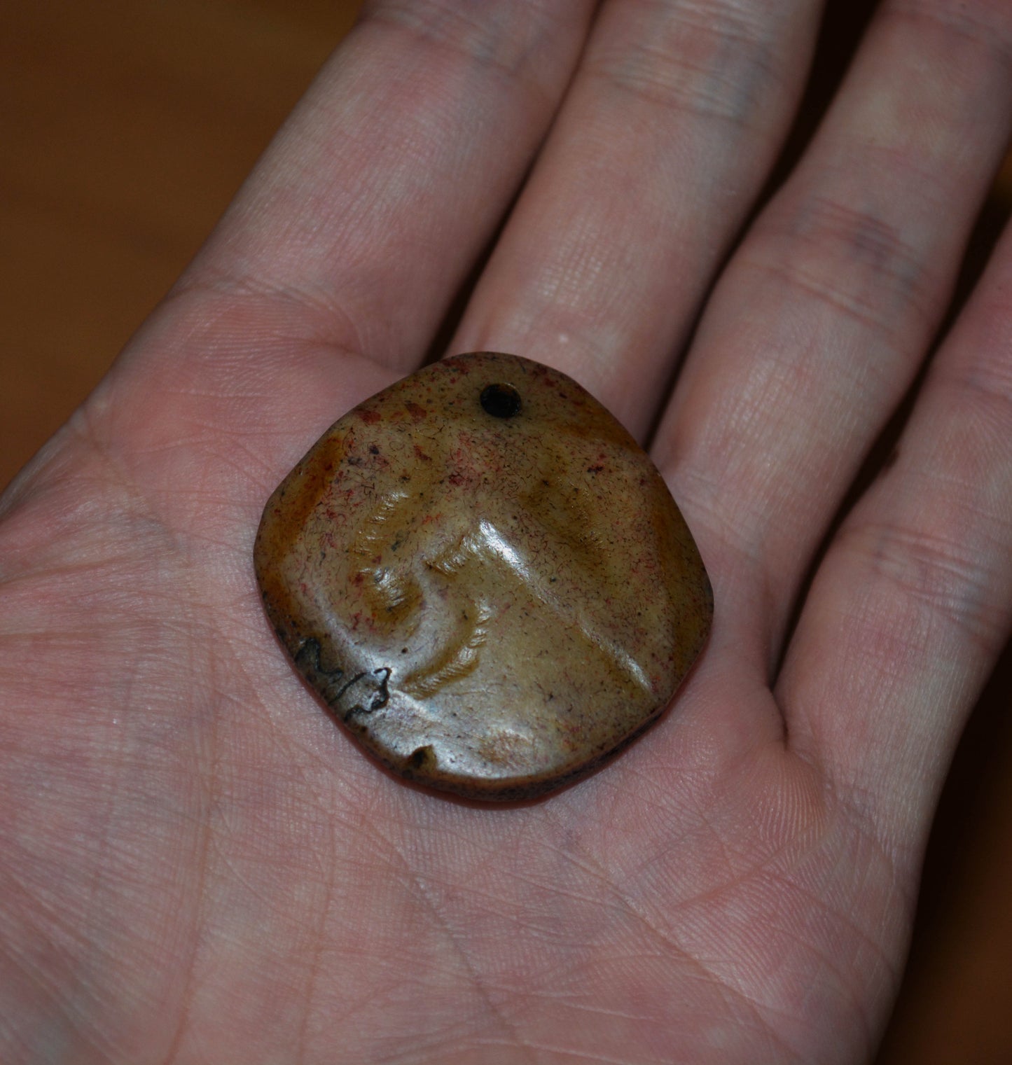 Real Himalayan Old Antique Kapala Bone Amulet Pendant Tibetan Genuine Talisman Gabala