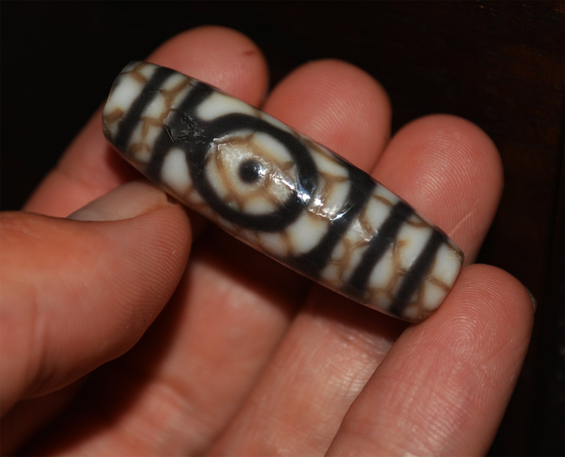 Real Himalayas Old Ancient Two Eyes Dzi Bead Bracelet Talisman Tibet Agate Stone Pure 2 Eyed Gzi Amulet Pendant