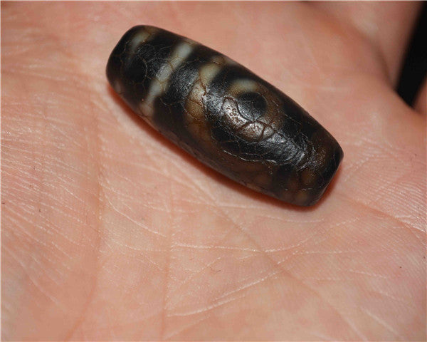 Real Himalayas Old Ancient Two Eyes Dzi Bead Pendant Talisman Tibet Agate Stone Pure 2 Eyed Gzi Amulet Bracelet