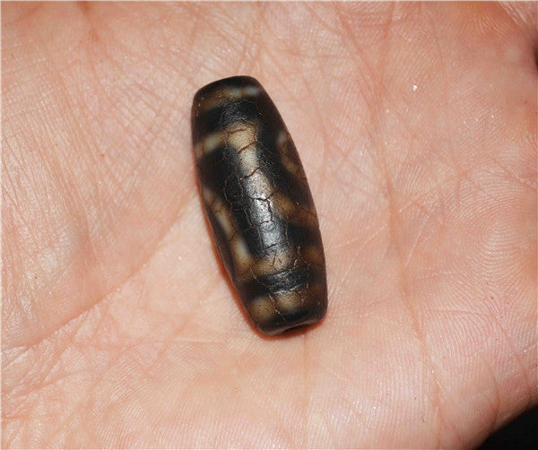 Real Himalayas Old Ancient Two Eyes Dzi Bead Pendant Talisman Tibet Agate Stone Pure 2 Eyed Gzi Amulet Bracelet