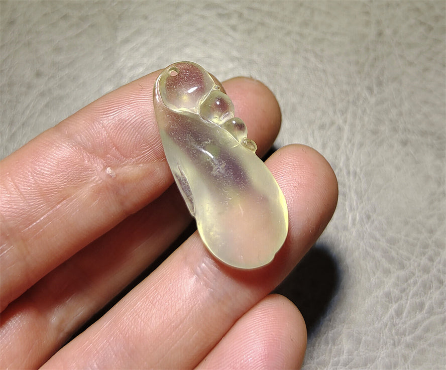 Real Natural Grade A Glassy Jadeite Jade Lucky Melon Pendant Amulet Genuine Icy Authentic Chinese Talisman