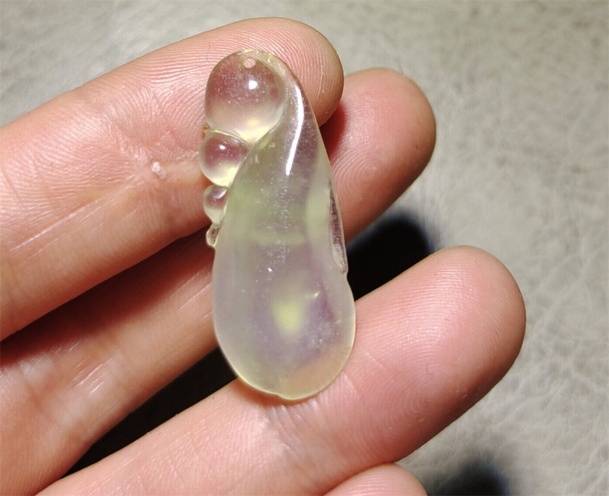 Real Natural Grade A Glassy Jadeite Jade Lucky Melon Pendant Amulet Genuine Icy Authentic Chinese Talisman