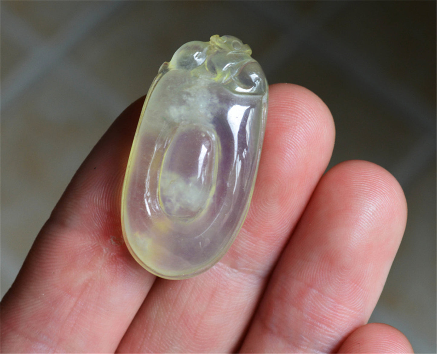 Real Natural Grade A Glassy Jadeite Jade Melon Pendant Amulet Genuine Icy Authentic Chinese Lucky Talisman