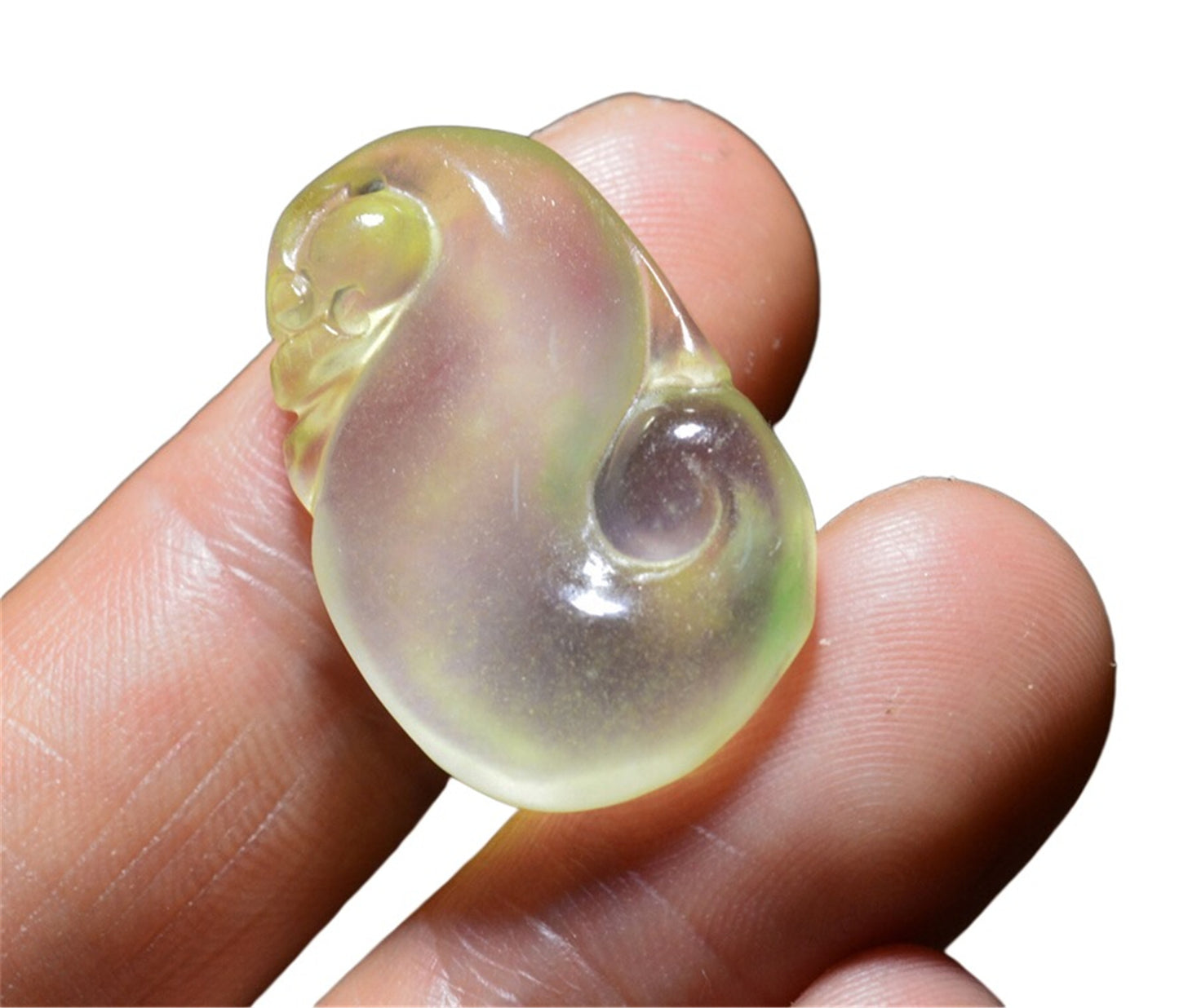 Real Natural Grade A Glassy Jadeite Jade Melon Pendant Amulet Genuine Icy Authentic Chinese Lucky Talisman