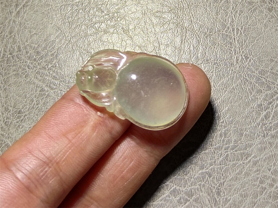 Real Natural Grade A Glassy Jadeite Jade Lucky Melon Pendant Amulet Genuine Icy Authentic Chinese Talisman