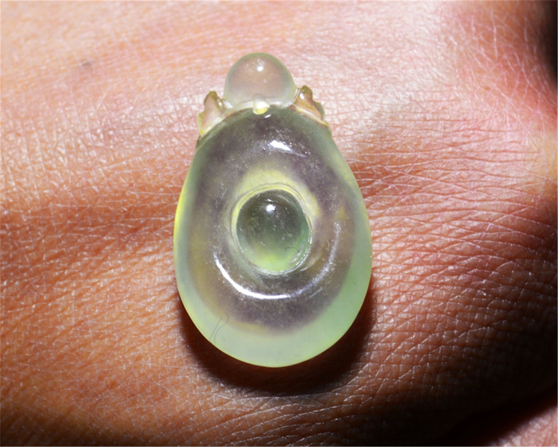 Real Natural Grade A Glassy Jadeite Jade Melon Pendant Amulet Genuine Icy Authentic Chinese Lucky Talisman