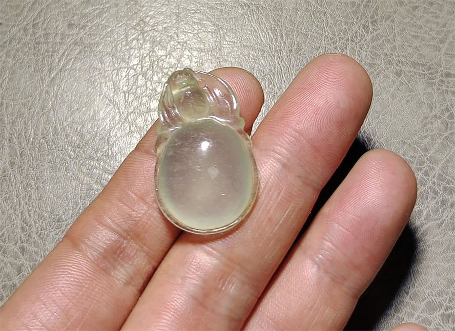 Real Natural Grade A Glassy Jadeite Jade Lucky Melon Pendant Amulet Genuine Icy Authentic Chinese Talisman