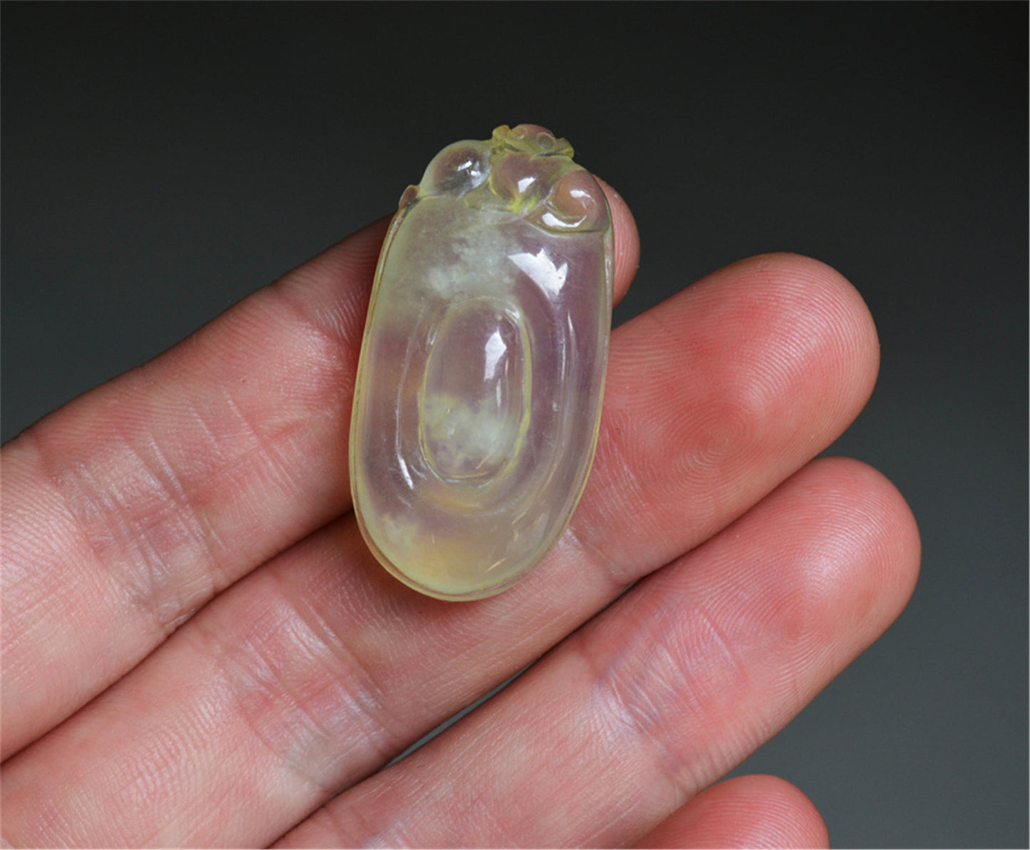 Real Natural Grade A Glassy Jadeite Jade Melon Pendant Amulet Genuine Icy Authentic Chinese Lucky Talisman